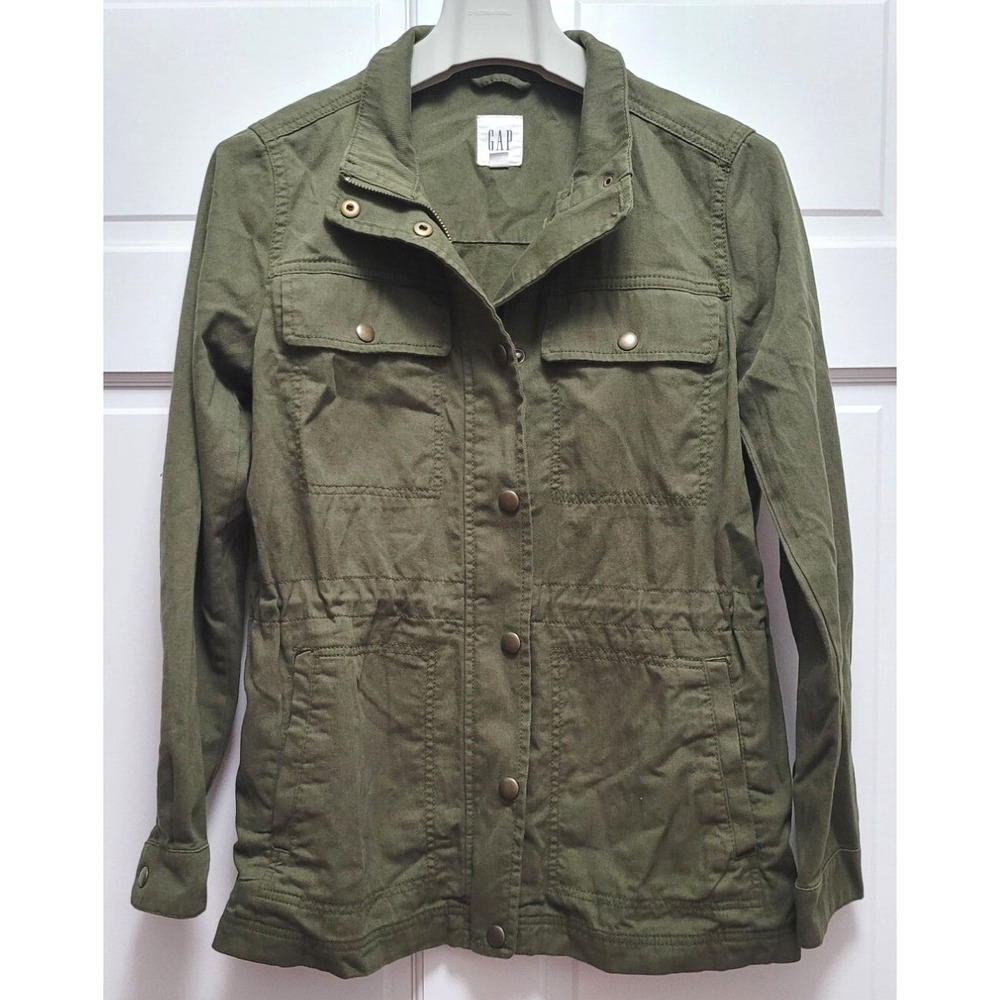 GAP Women's 100% Cotton Core Utility Jean Jacket - Army Green - Size Small